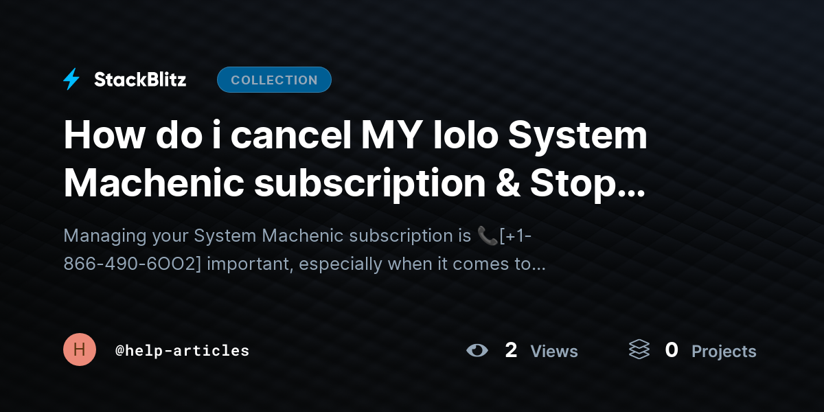 How do i cancel MY Iolo System Machenic subscription & Stop Auto Renewal?{Advanced$Aid} by help-articles