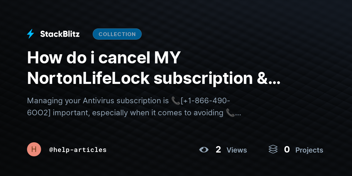 How do i cancel MY NortonLifeLock subscription & Stop Auto Renewal?{Advanced$Aid} by help-articles