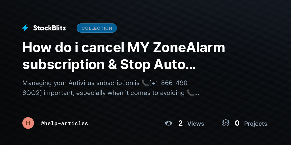 How do i cancel MY ZoneAlarm subscription & Stop Auto Renewal?{Advanced$Aid} by help-articles