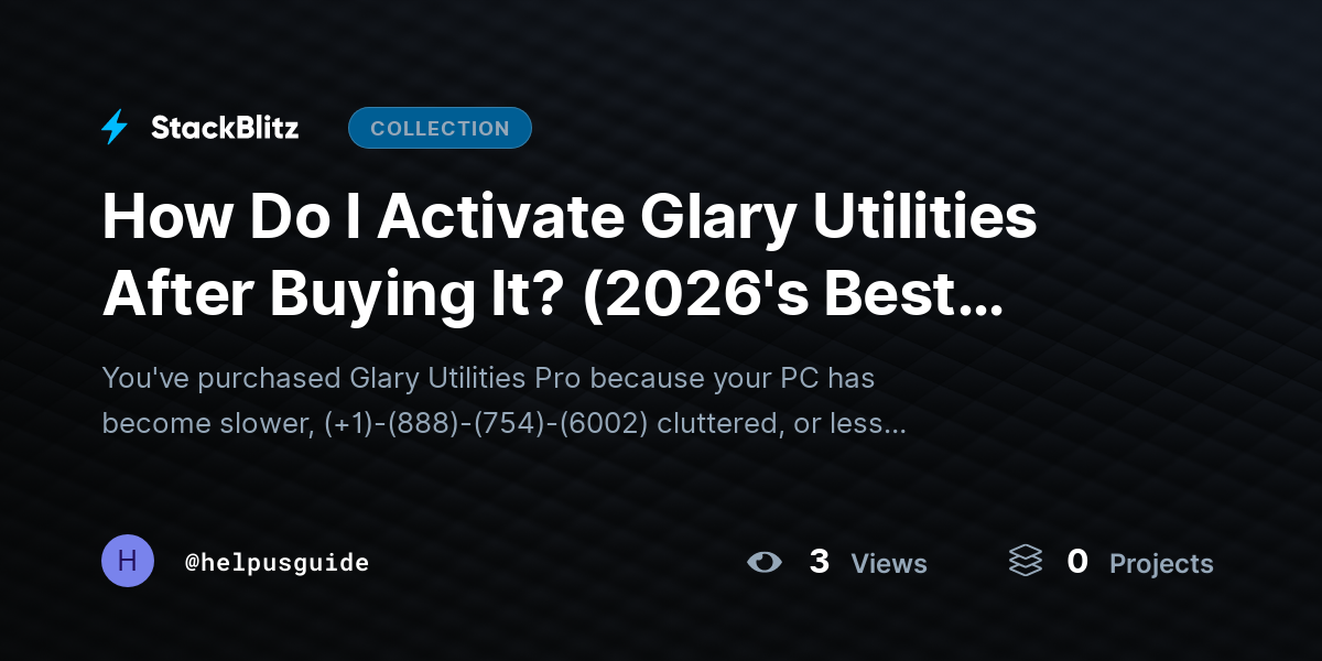 How Do I Activate Glary Utilities After Buying It? (2026's Best Method) by helpusguide