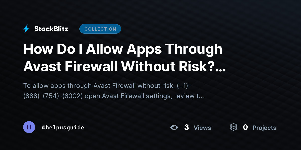 How Do I Allow Apps Through Avast Firewall Without Risk? (2026-27 Guide) by helpusguide
