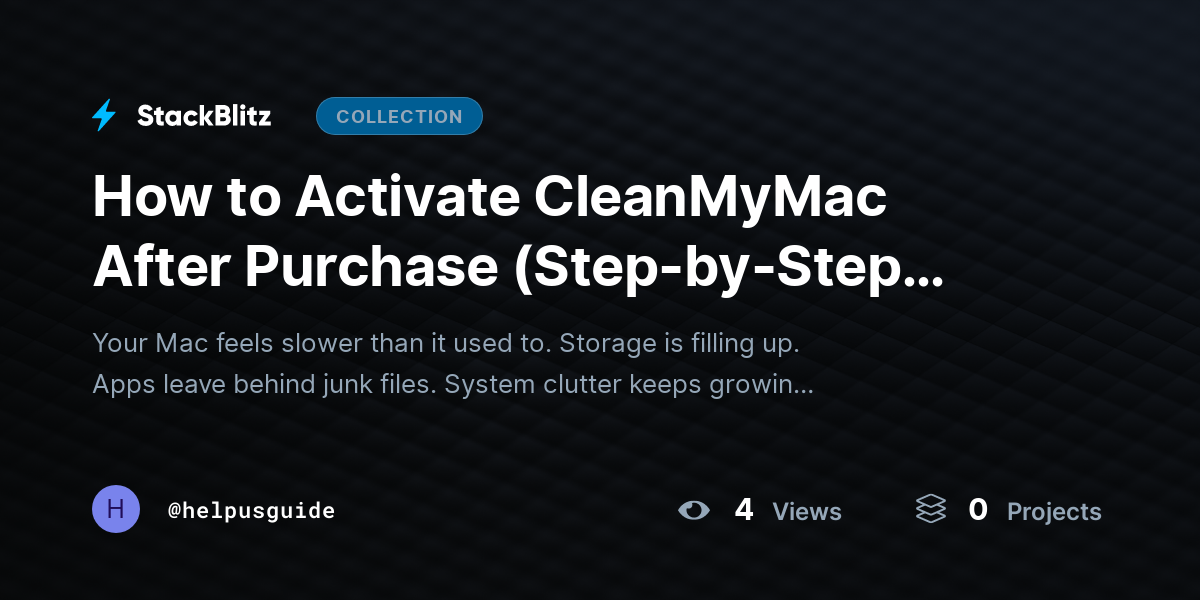 How to Activate CleanMyMac After Purchase (Step-by-Step Guide for 2026) by helpusguide