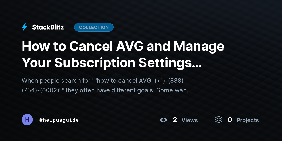 How to Cancel AVG and Manage Your Subscription Settings (2026-27 Guide) by helpusguide