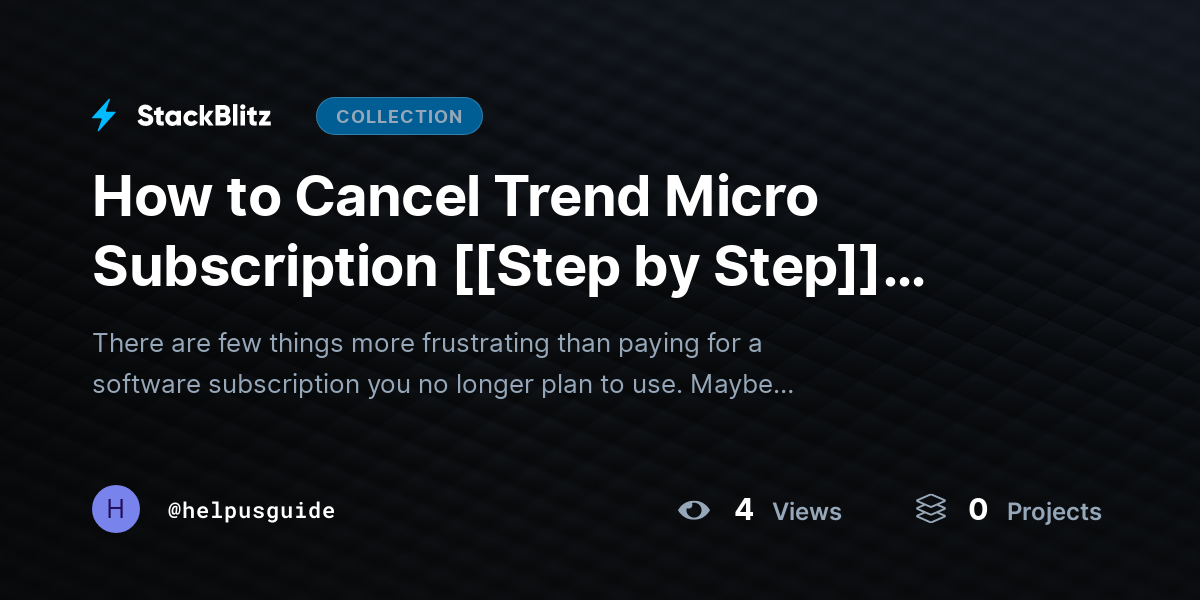 How to Cancel Trend Micro Subscription [[Step by Step]] (2026-27 Guide) by helpusguide