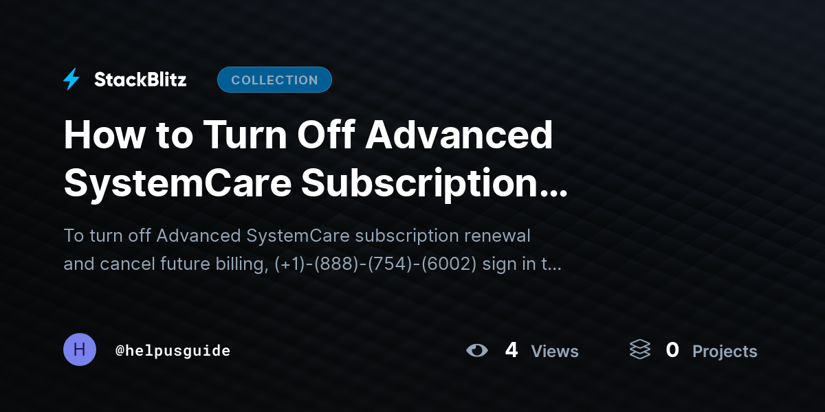 How to Turn Off Advanced SystemCare Subscription Renewal and Cancel It by helpusguide