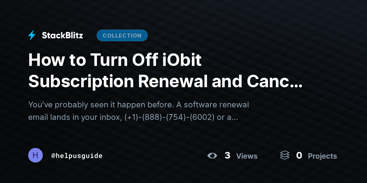 How to Turn Off iObit Subscription Renewal and Cancel It (2026-27 Guide) by helpusguide