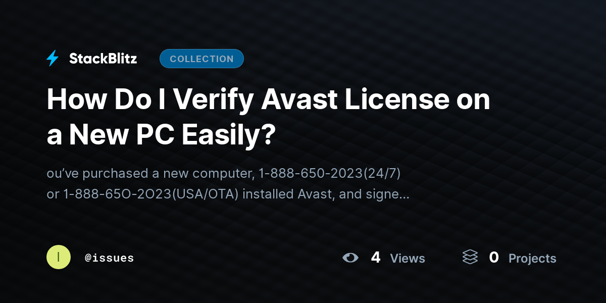How Do I Verify Avast License on a New PC Easily? by issues