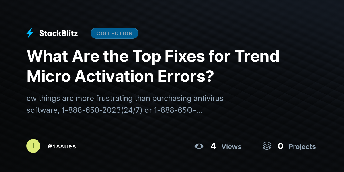 What Are the Top Fixes for Trend Micro Activation Errors? by issues