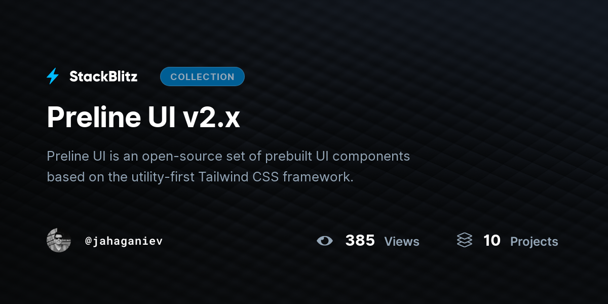Preline UI V2.x By Jahaganiev - StackBlitz