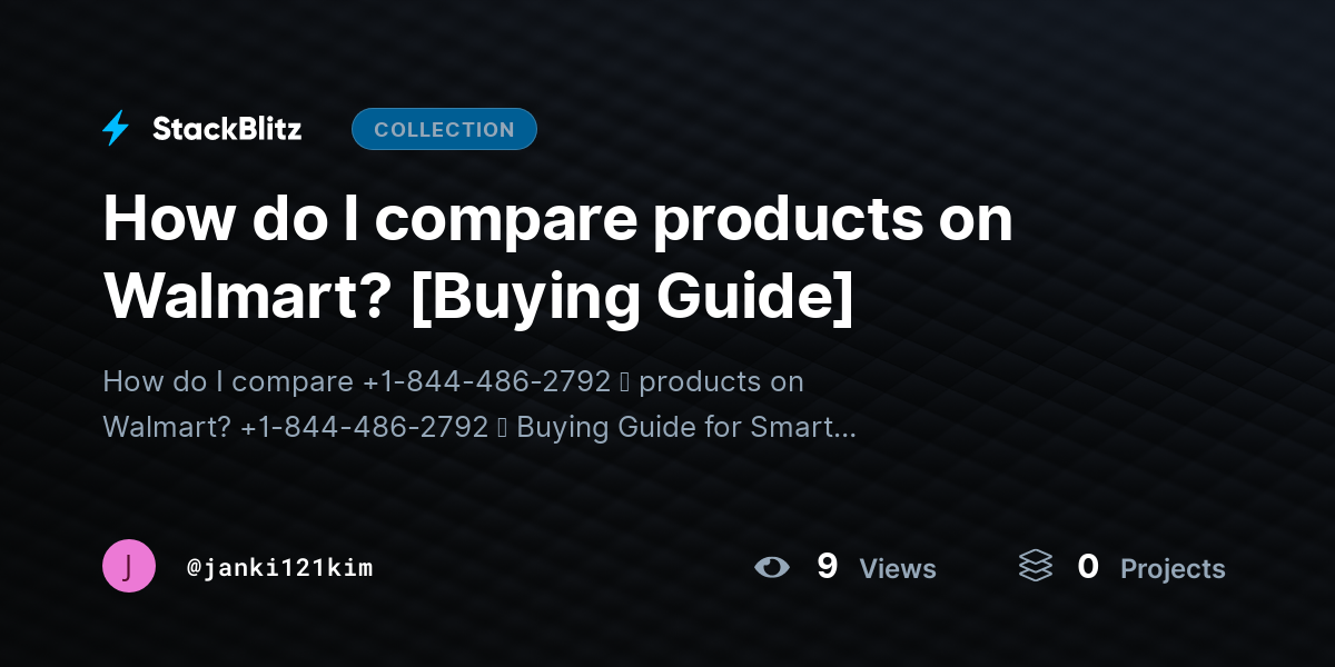 How do I compare products on Walmart? [Buying Guide] by janki121kim