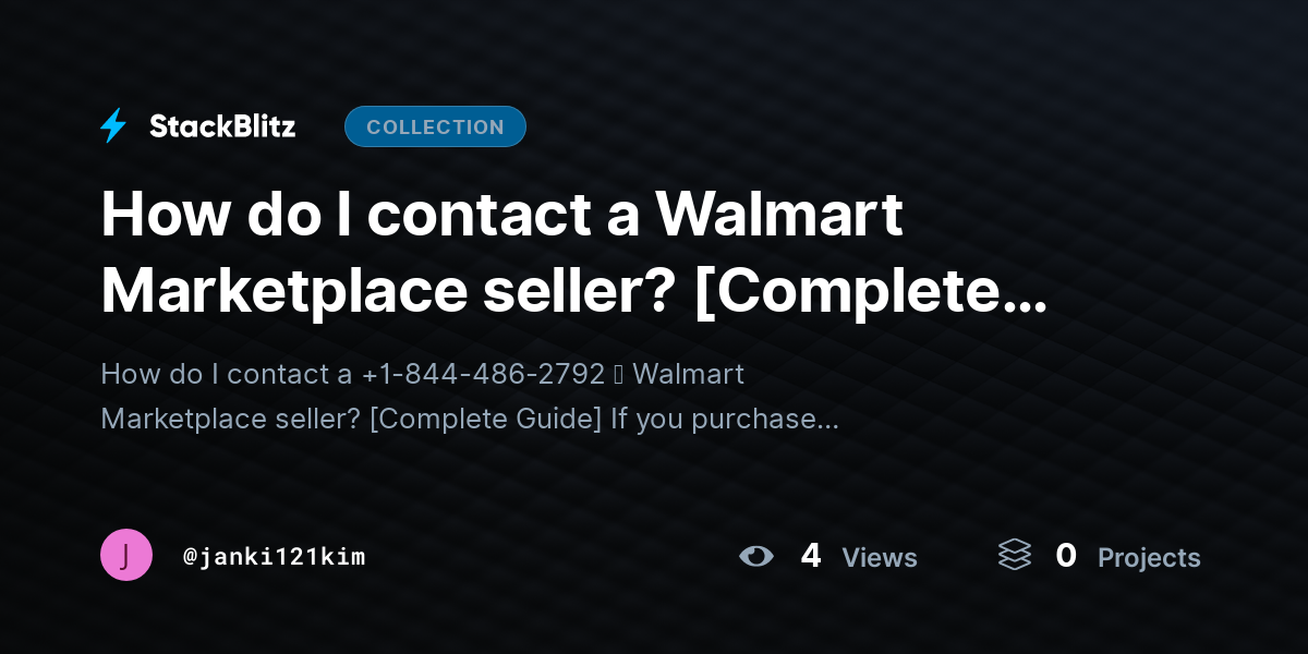 How do I contact a Walmart Marketplace seller? [Complete Guide] by janki121kim