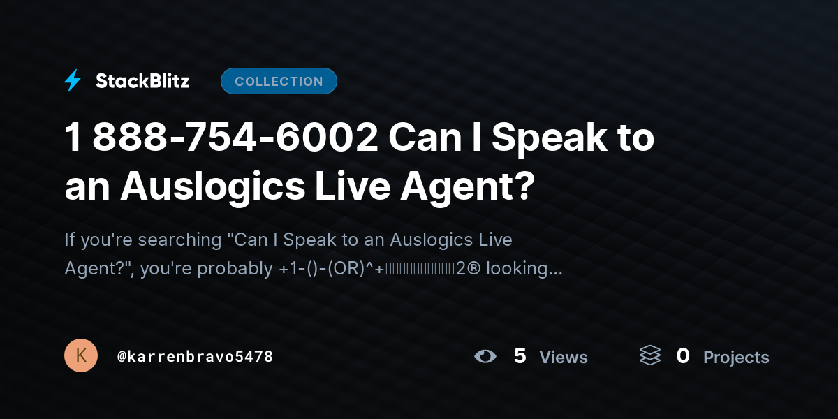 1 888-754-6002 Can I Speak to an Auslogics Live Agent? by karrenbravo5478
