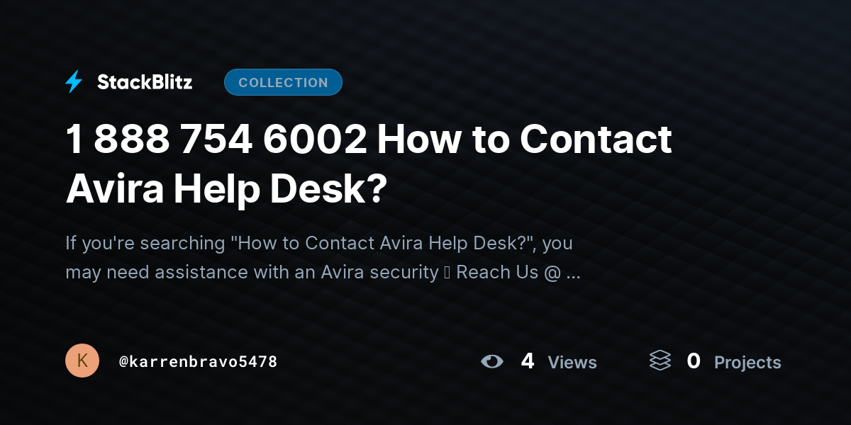 1 888 754 6002 How to Contact Avira Help Desk? by karrenbravo5478