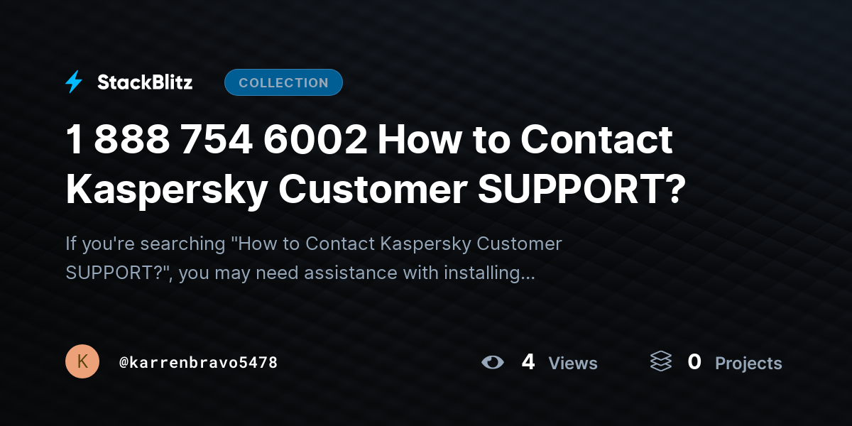 1 888 754 6002 How to Contact Kaspersky Customer SUPPORT? by karrenbravo5478