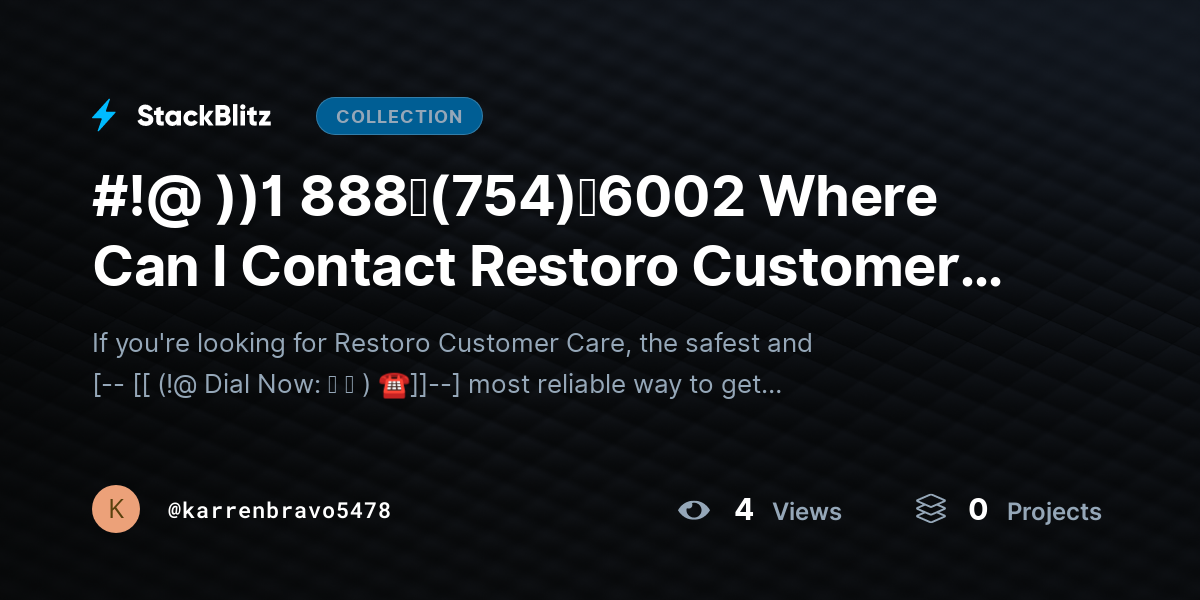 #!@ ))1 888↬(754)↬6002 Where Can I Contact Restoro Customer Care? by karrenbravo5478