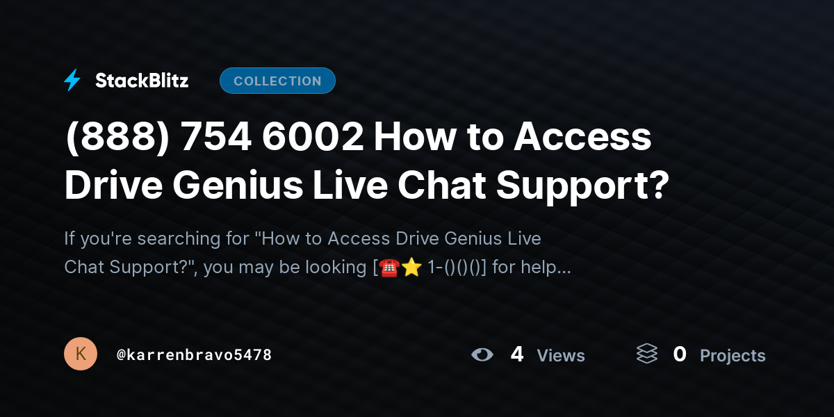 (888) 754 6002 How to Access Drive Genius Live Chat Support? by karrenbravo5478