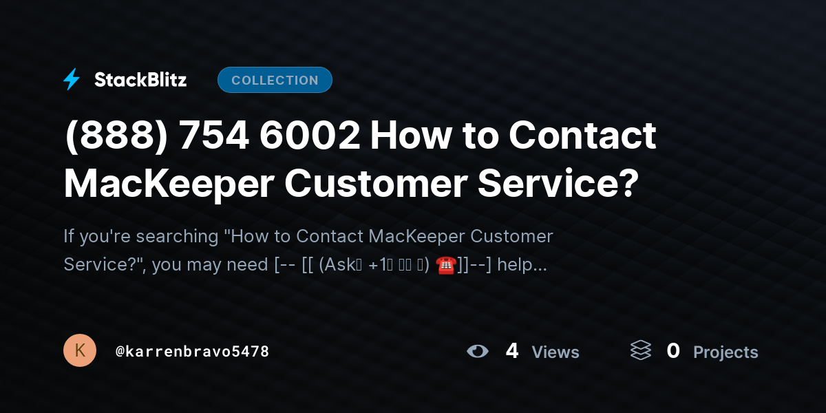 (888) 754 6002 How to Contact MacKeeper Customer Service? by karrenbravo5478
