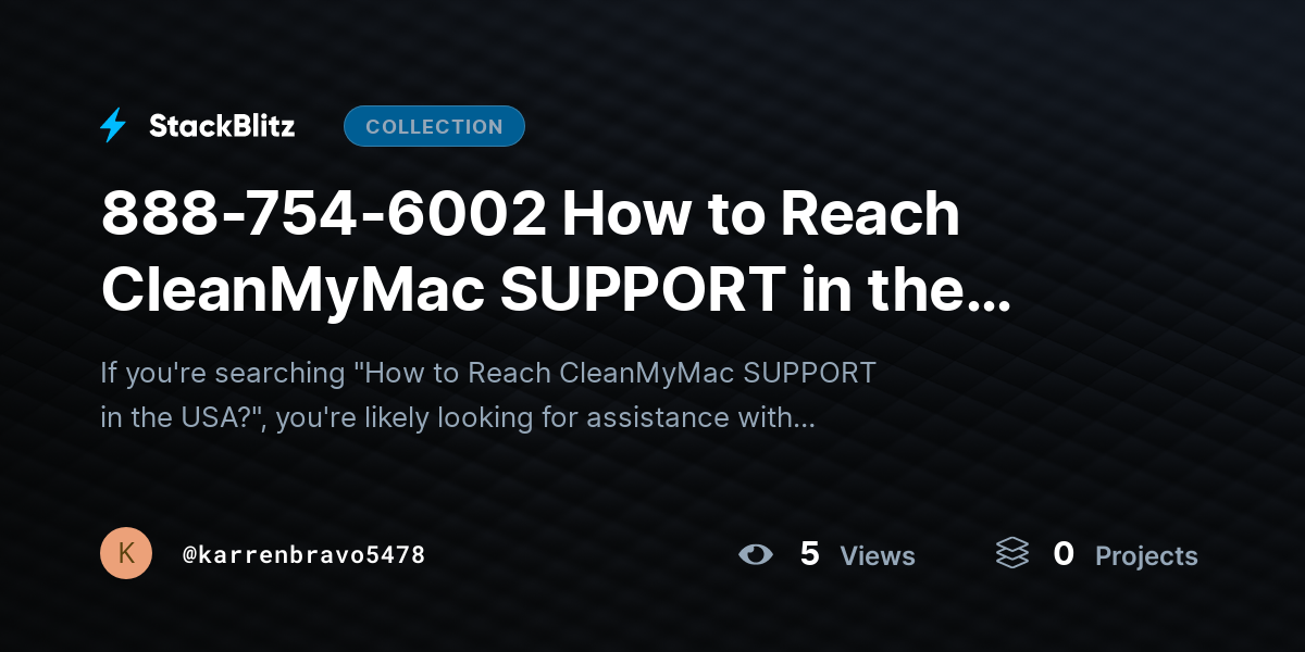 888-754-6002 How to Reach CleanMyMac SUPPORT in the USA? by karrenbravo5478