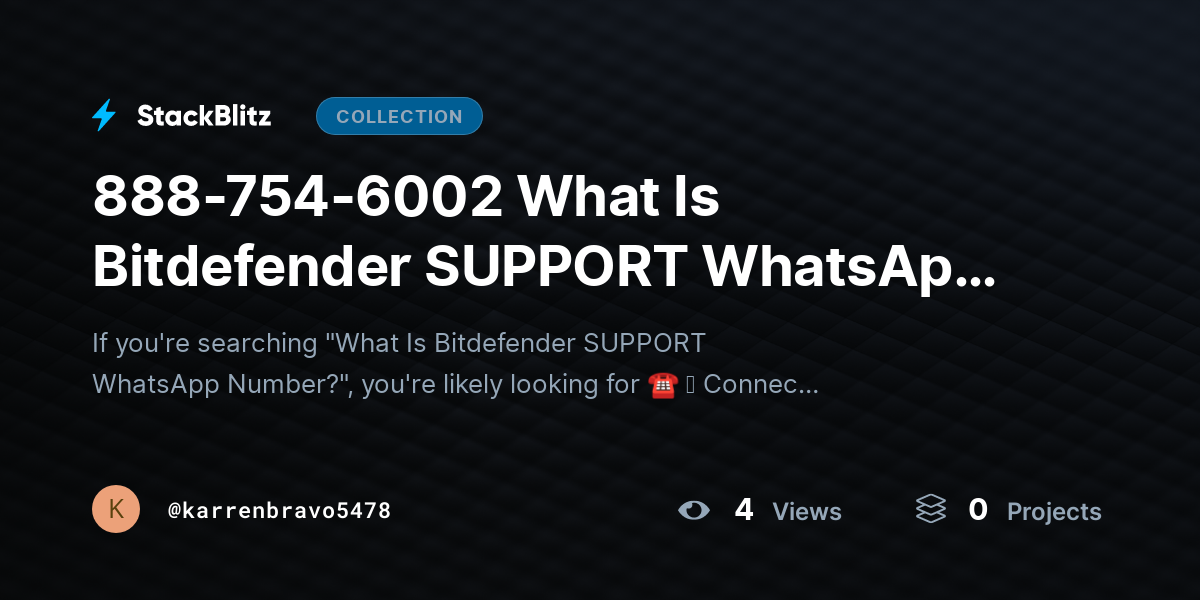 888-754-6002 What Is Bitdefender SUPPORT WhatsApp Number? by karrenbravo5478