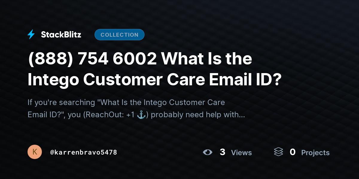 (888) 754 6002 What Is the Intego Customer Care Email ID? by karrenbravo5478