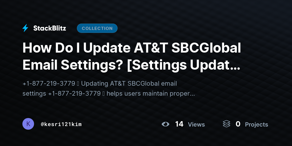 How Do I Update AT&T SBCGlobal Email Settings? [Settings Update Tutorial] by kesri121kim