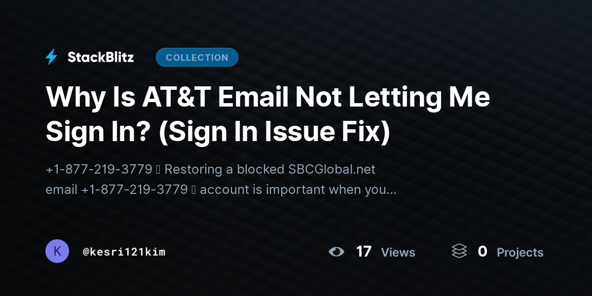 Why Is AT&T Email Not Letting Me Sign In? (Sign In Issue Fix) by kesri121kim