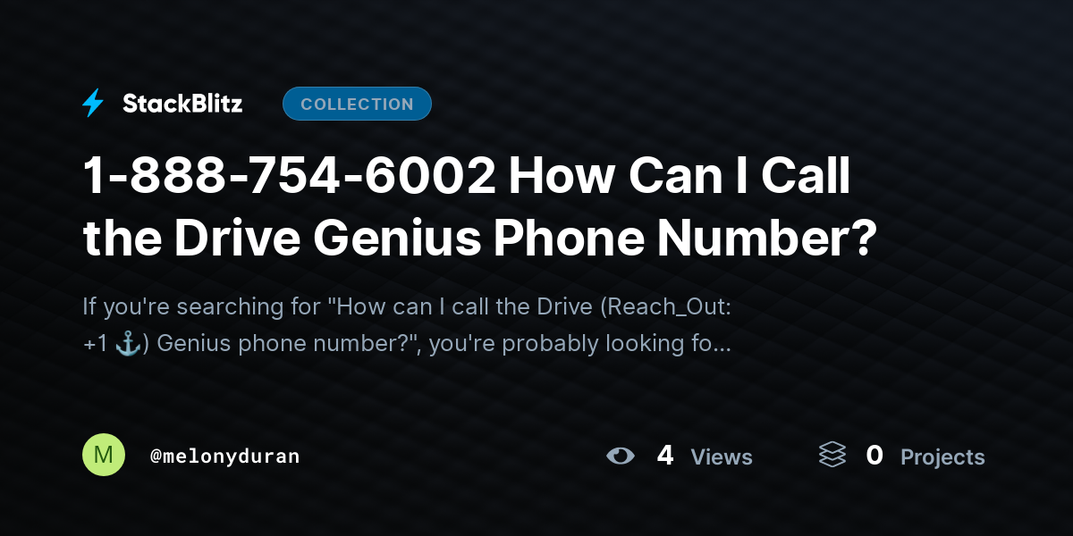 1-888-754-6002 How Can I Call the Drive Genius Phone Number? by melonyduran