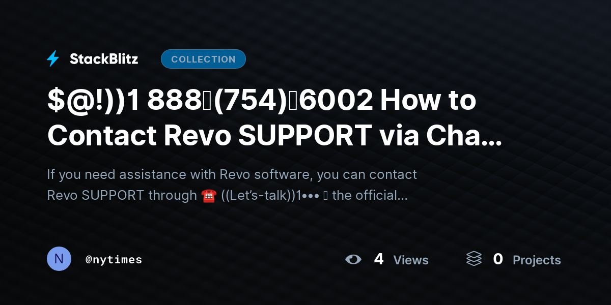 $@!))1 888↬(754)↬6002 How to Contact Revo SUPPORT via Chat and Email? by nytimes