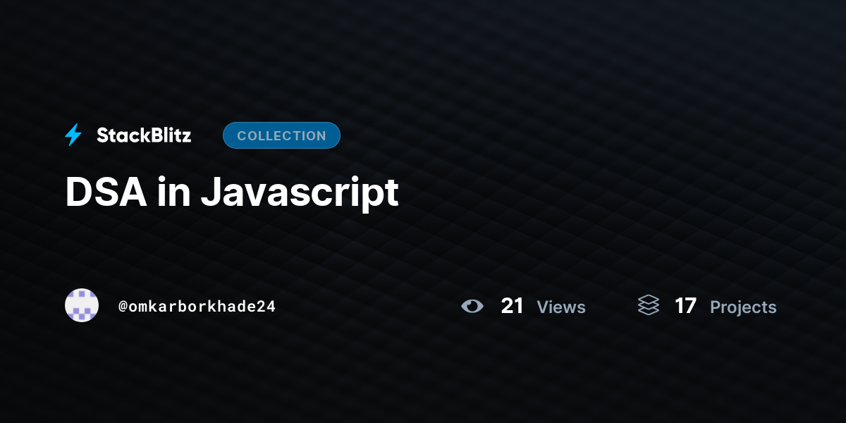DSA in Javascript by omkarborkhade24