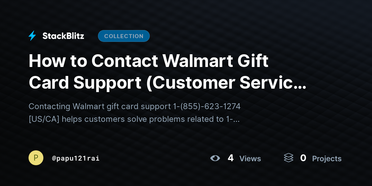 How to Contact Walmart Gift Card Support (Customer Service, Card Problem Help) by papu121rai
