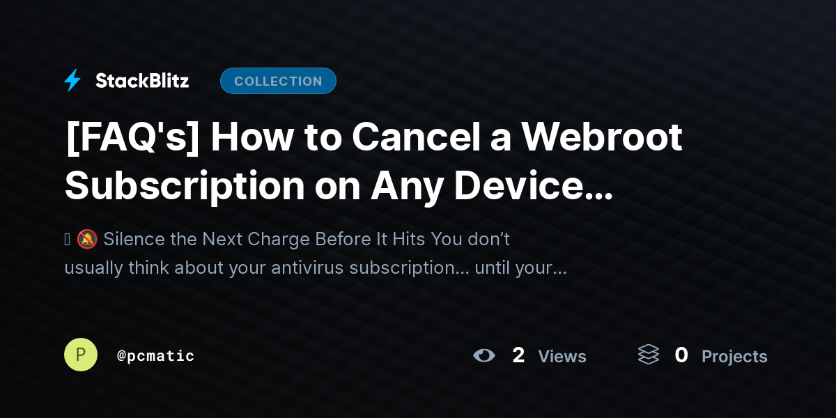 [FAQ's] How to Cancel a Webroot Subscription on Any Device (2026 Complete Guide) by pcmatic