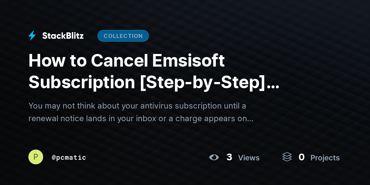 How to Cancel Emsisoft Subscription [Step-by-Step] (Step-by-Step) by pcmatic
