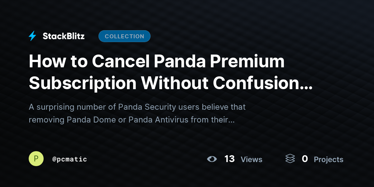 How to Cancel Panda Premium Subscription Without Confusion ~Guide by pcmatic