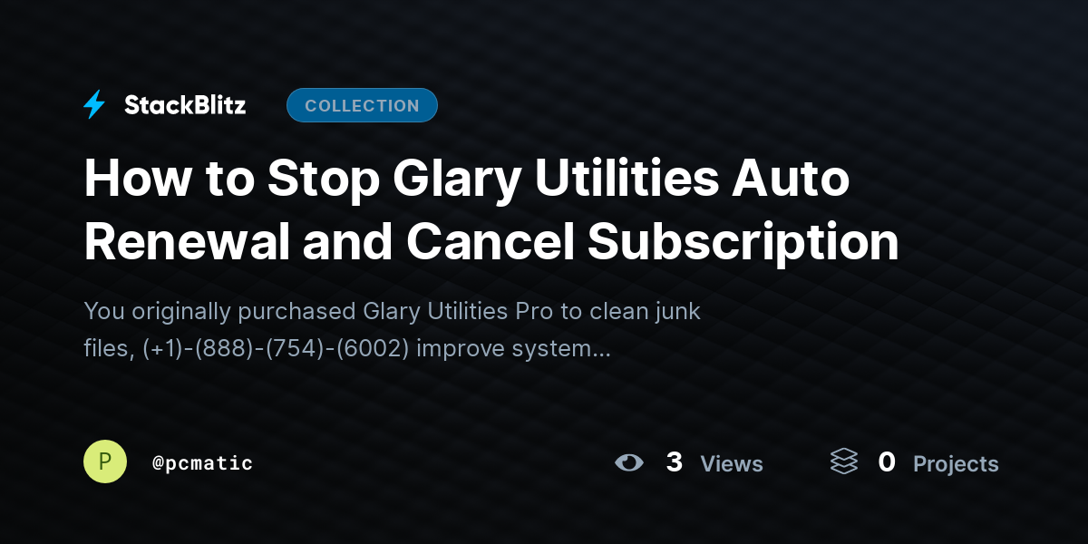 How to Stop Glary Utilities Auto Renewal and Cancel Subscription by pcmatic