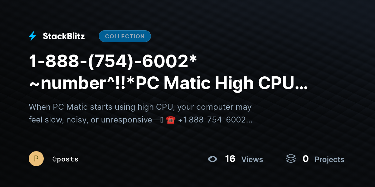 1-888-(754)-6002* ~number^!!*PC Matic High CPU? Optimize Performance Without Losing Protection by posts