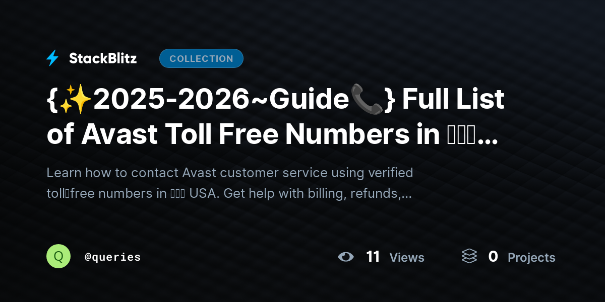 {✨2025-2026~Guide📞} Full List of Avast Toll Free Numbers in 𝘵𝘩𝘦 USA (2026 Guide) – Contact Avast Customer Support Fast by queries