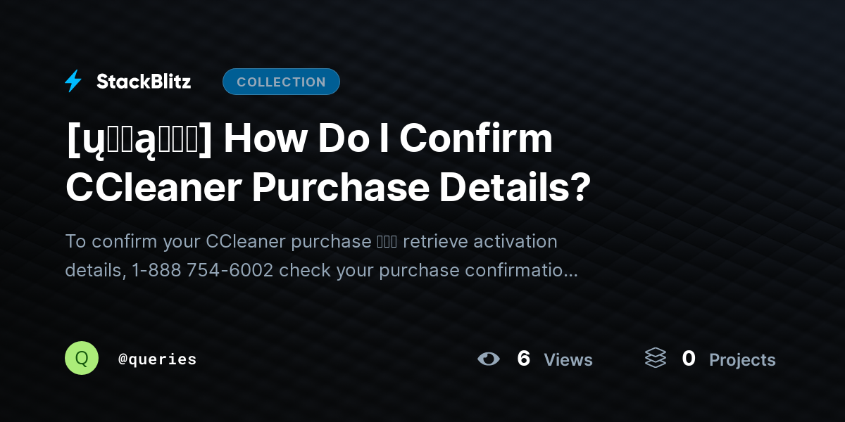 [ų℘ɖąɬɛɖ] How Do I Confirm CCleaner Purchase Details? by queries