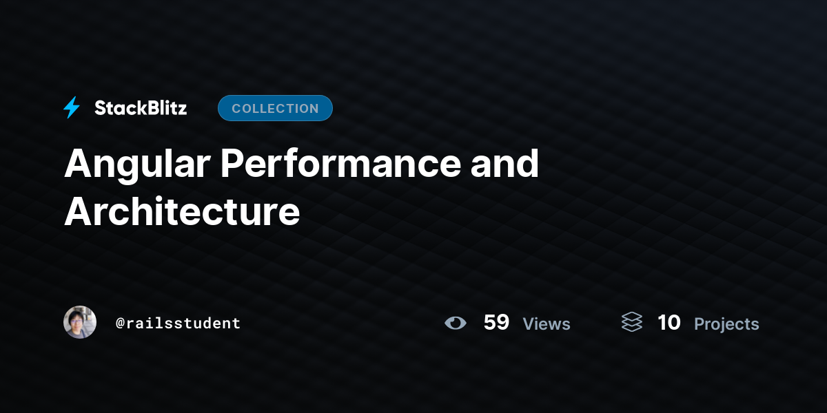 Angular Performance and Architecture by railsstudent