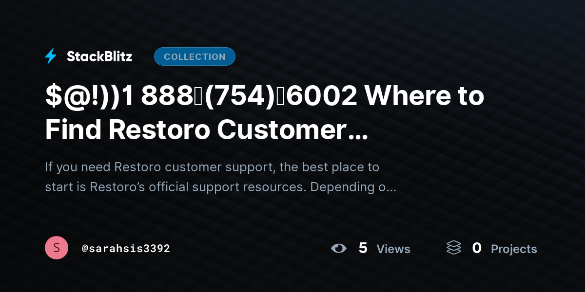 $@!))1 888↬(754)↬6002 Where to Find Restoro Customer SUPPORT? by sarahsis3392