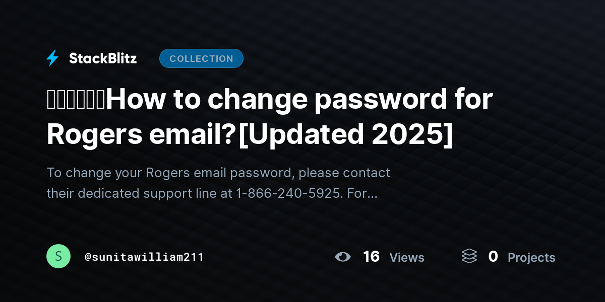 ˎˊ˗How to change password for Rogers email?[Updated 2025] by ...