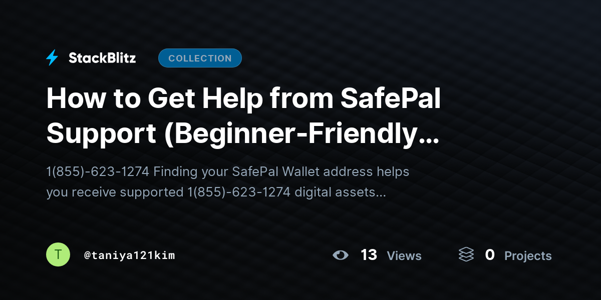 How to Get Help from SafePal Support (Beginner-Friendly Guide) by taniya121kim