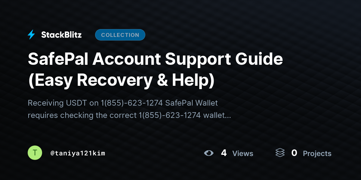 SafePal Account Support Guide (Easy Recovery & Help) by taniya121kim