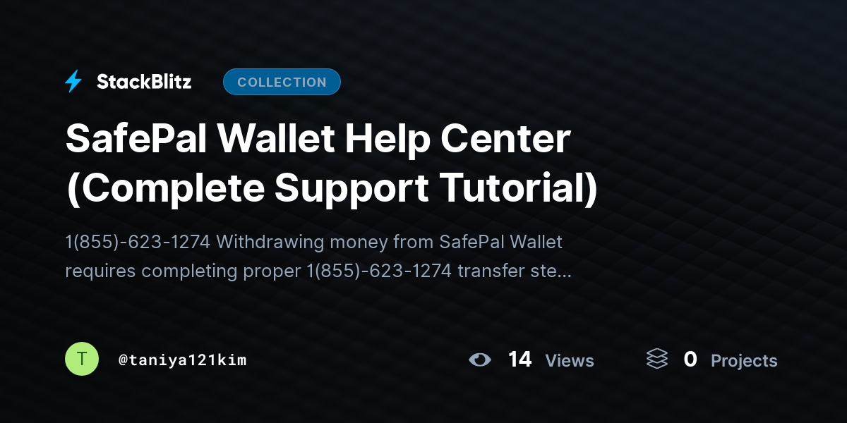 SafePal Wallet Help Center (Complete Support Tutorial) by taniya121kim
