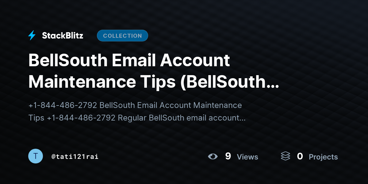 BellSouth Email Account Maintenance Tips (BellSouth Maintenance) by tati121rai