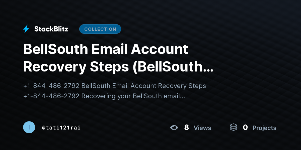 BellSouth Email Account Recovery Steps (BellSouth Recovery) by tati121rai