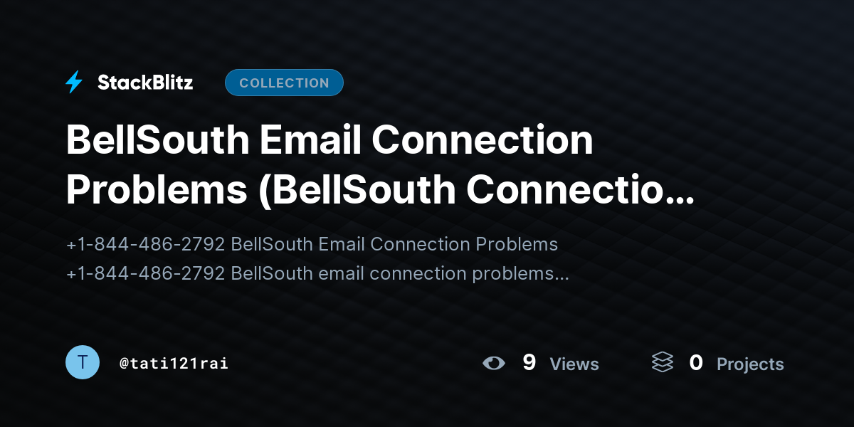 BellSouth Email Connection Problems (BellSouth Connection Error) by tati121rai
