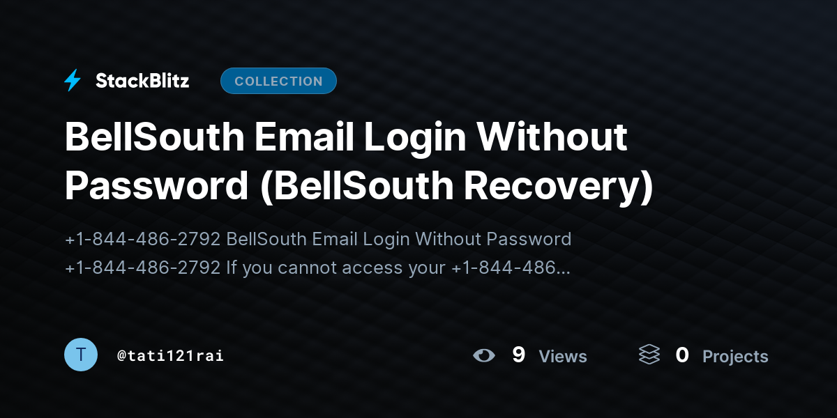 BellSouth Email Login Without Password (BellSouth Recovery) by tati121rai
