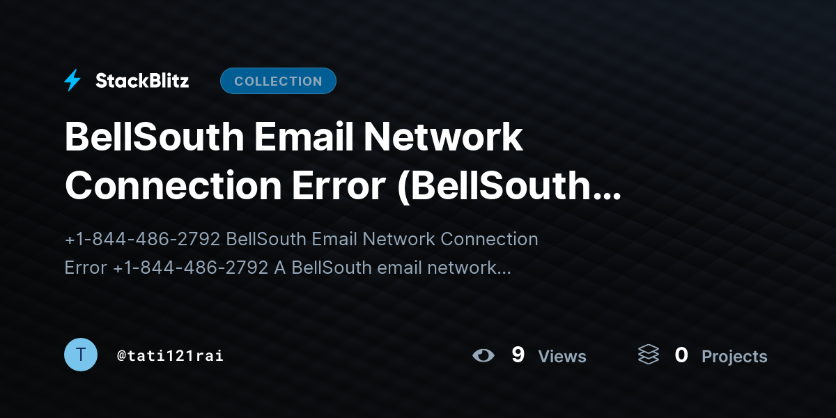 BellSouth Email Network Connection Error (BellSouth Network Error) by tati121rai