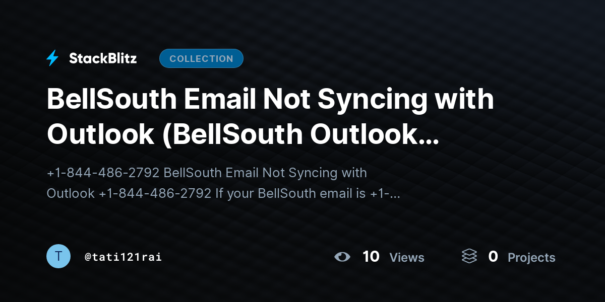 BellSouth Email Not Syncing with Outlook (BellSouth Outlook Issue) by tati121rai
