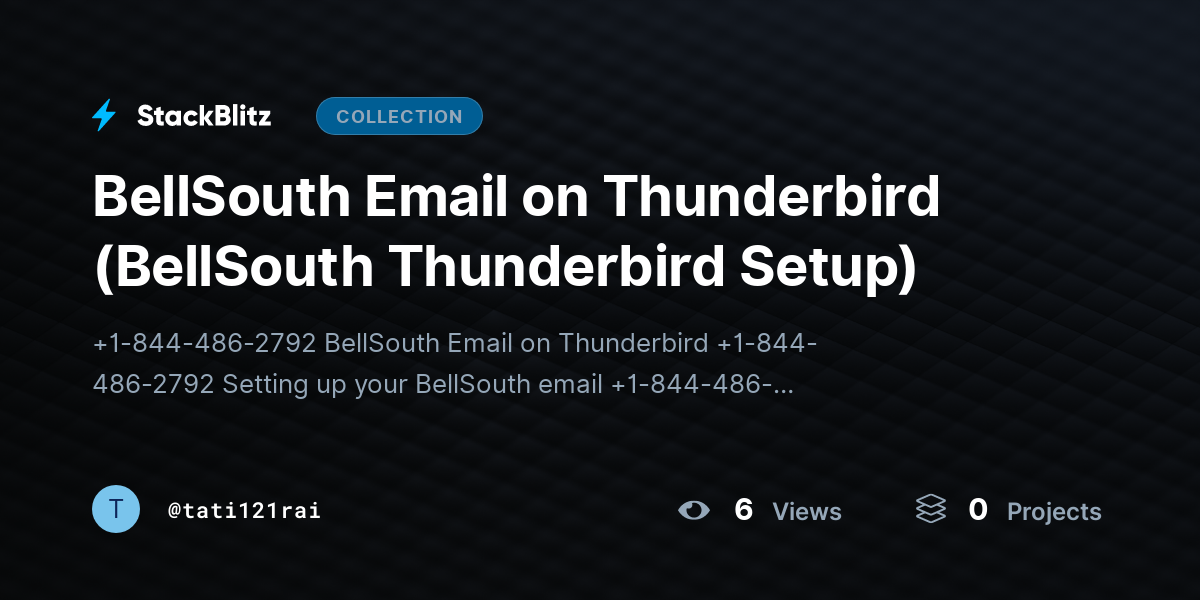 BellSouth Email on Thunderbird (BellSouth Thunderbird Setup) by tati121rai